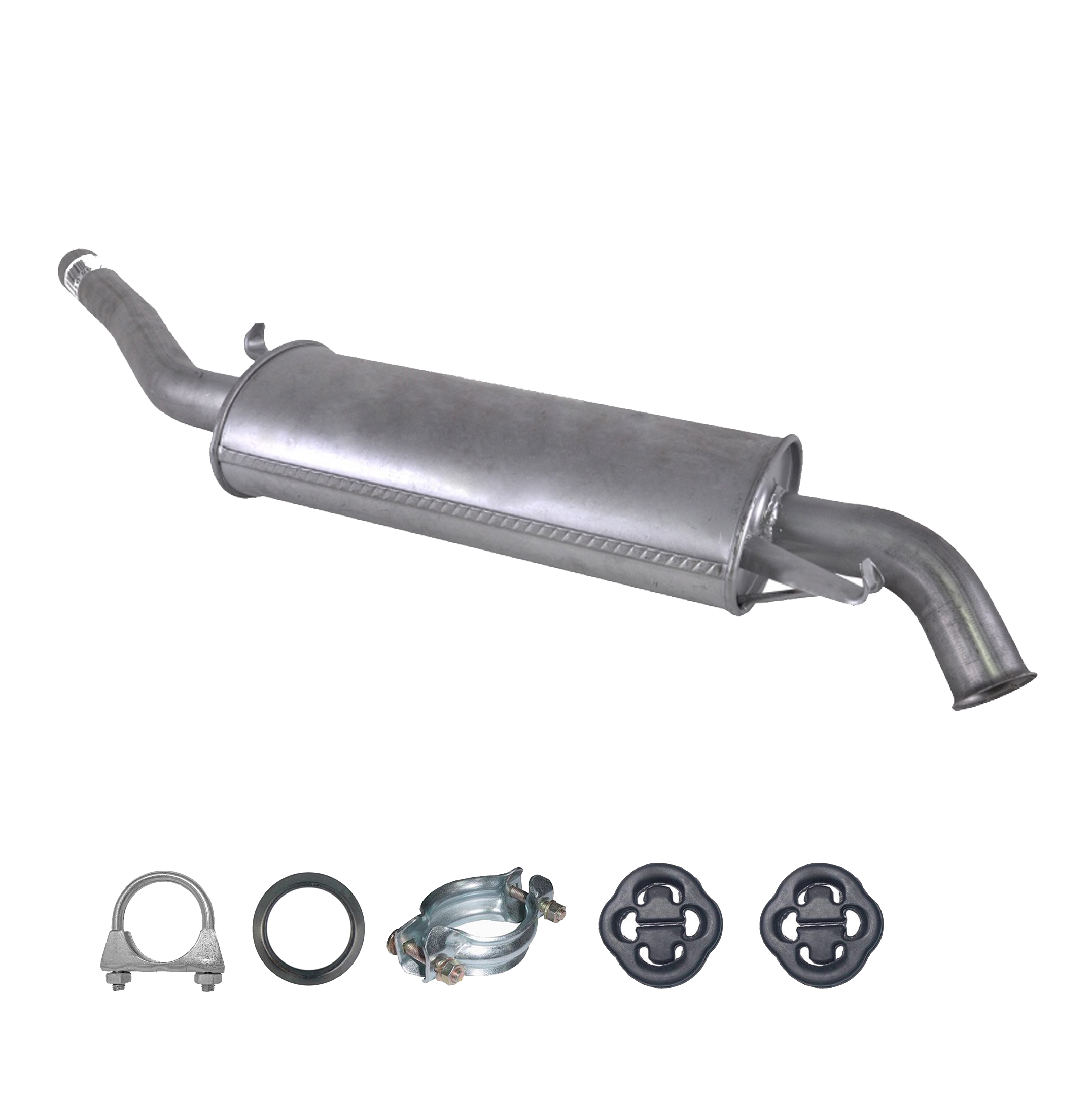 Mitteschalldämpfer Auspuff Audi A6 100, 200 1.8, 2.0, 2.3 1984-1997 +Anbaukit