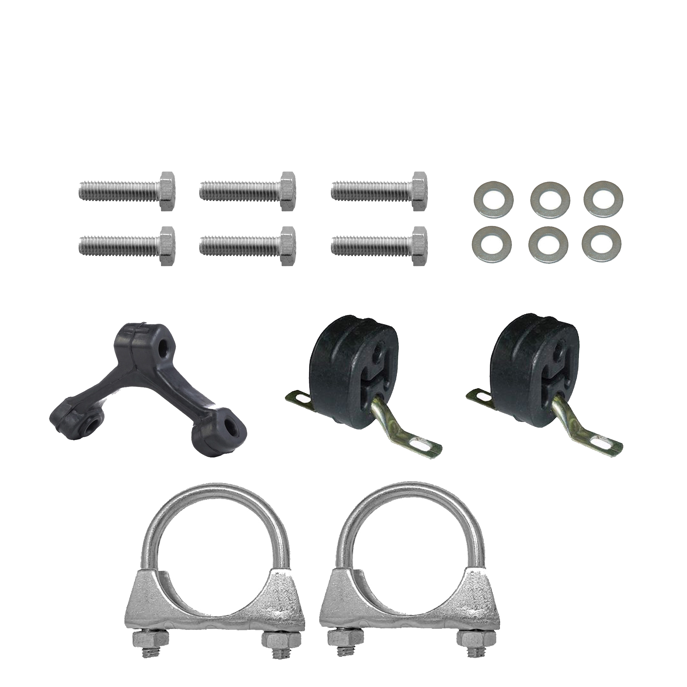 Montagesatz für Endschalldämpfer + Mittelschalldämpfer Audi A4 B5 1.6 Stufenheck – Bild 2