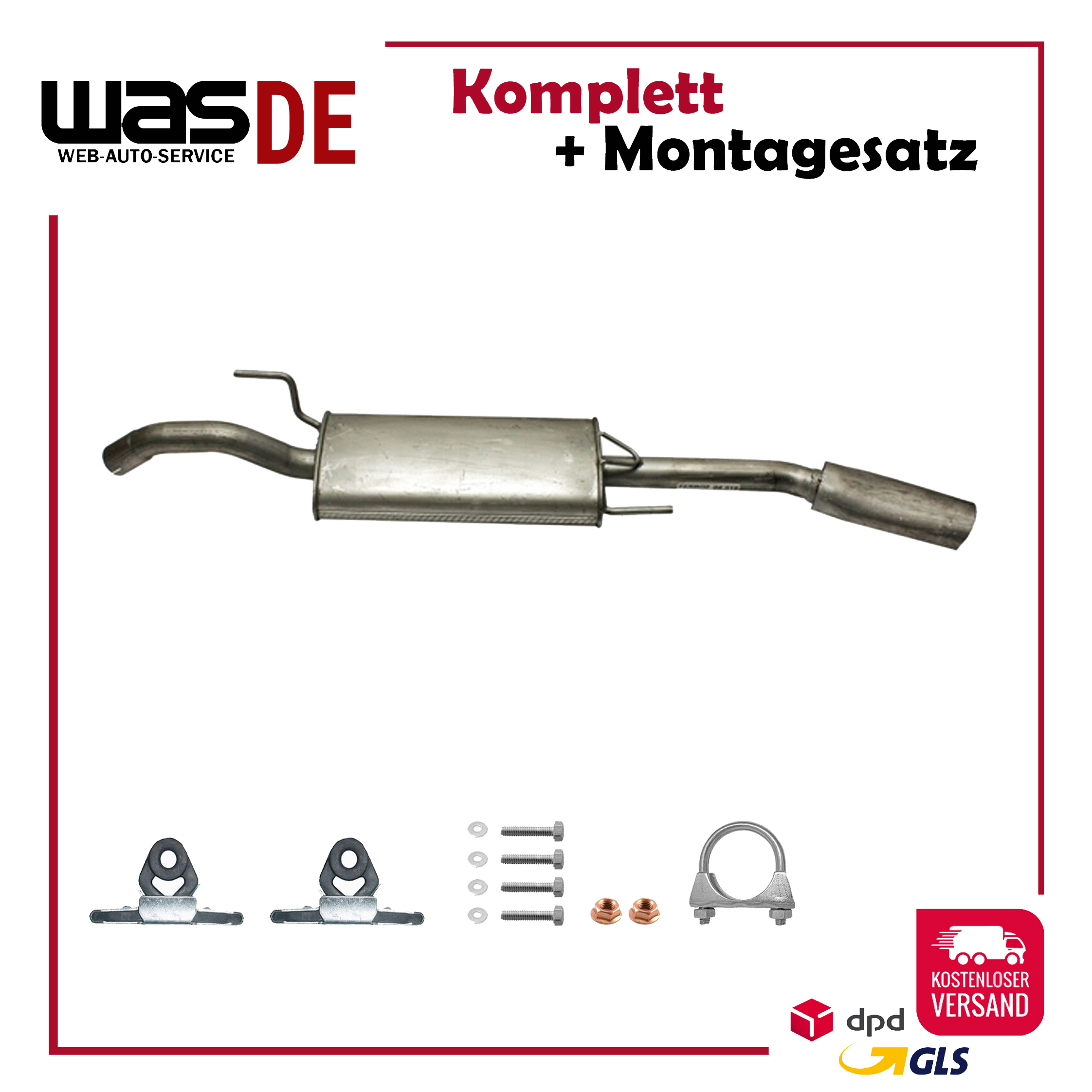Auspuff Endschalldämpfer VW PASSAT 35I / 3A 1.6/1.8/1.9/2.0 ab. Bj. 1988