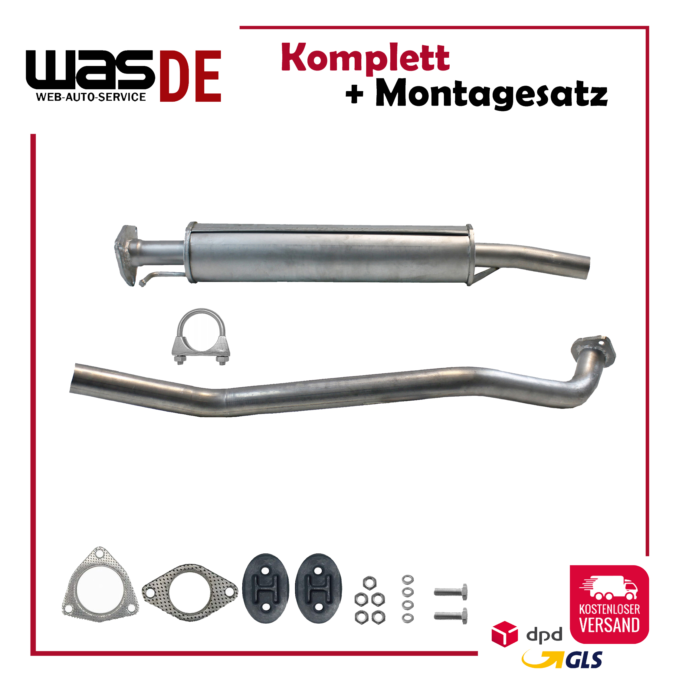 Mittelschalldämpfer für Chevrolet Nubira Stufenheck 1.4i/1.6/1.8 ab.2005 Auspuff
