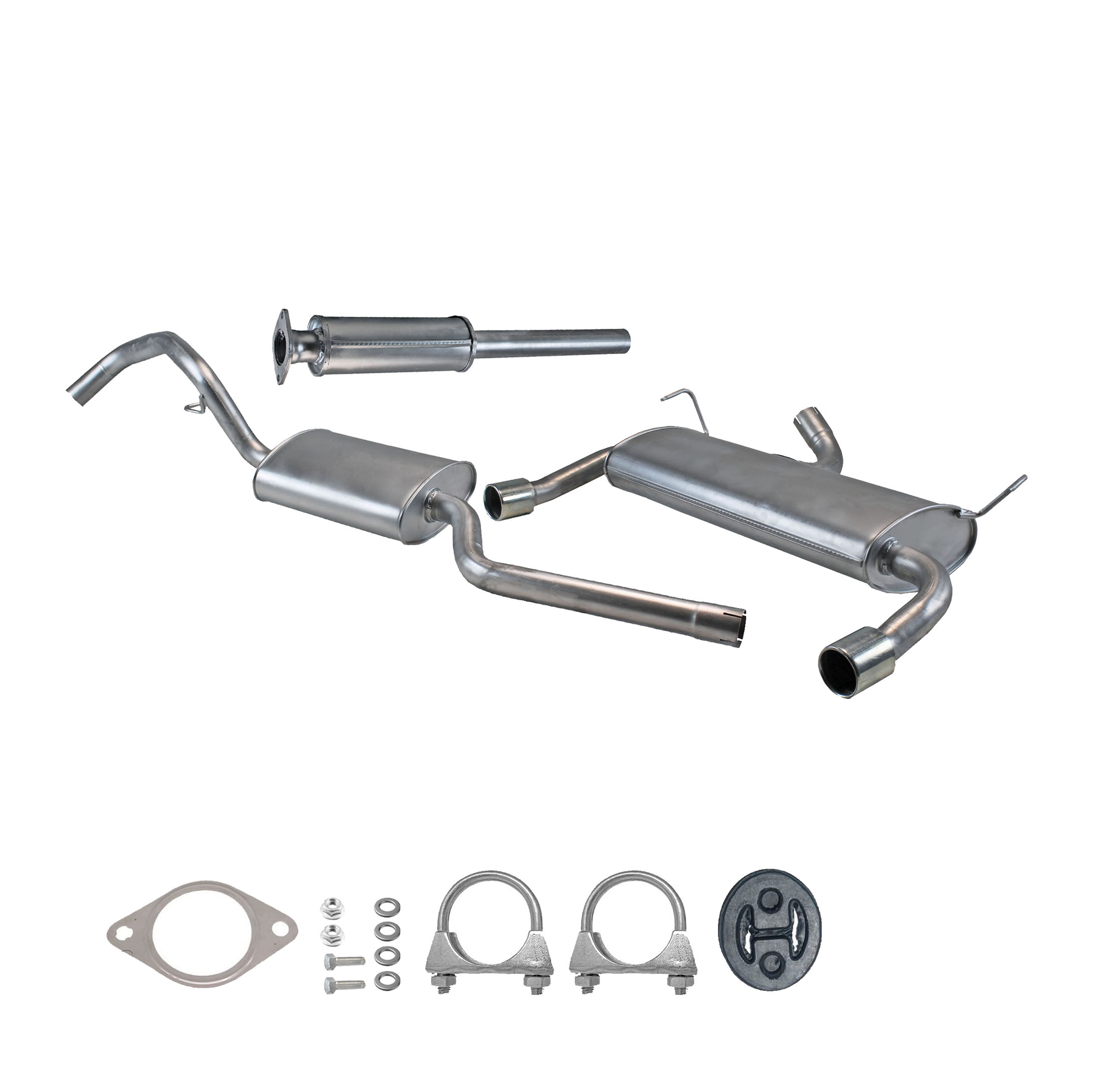 Auspuffanlage mit Montagesatz für Ford Kuga II 1.5 1.6 EcoBoost 120-182 PS