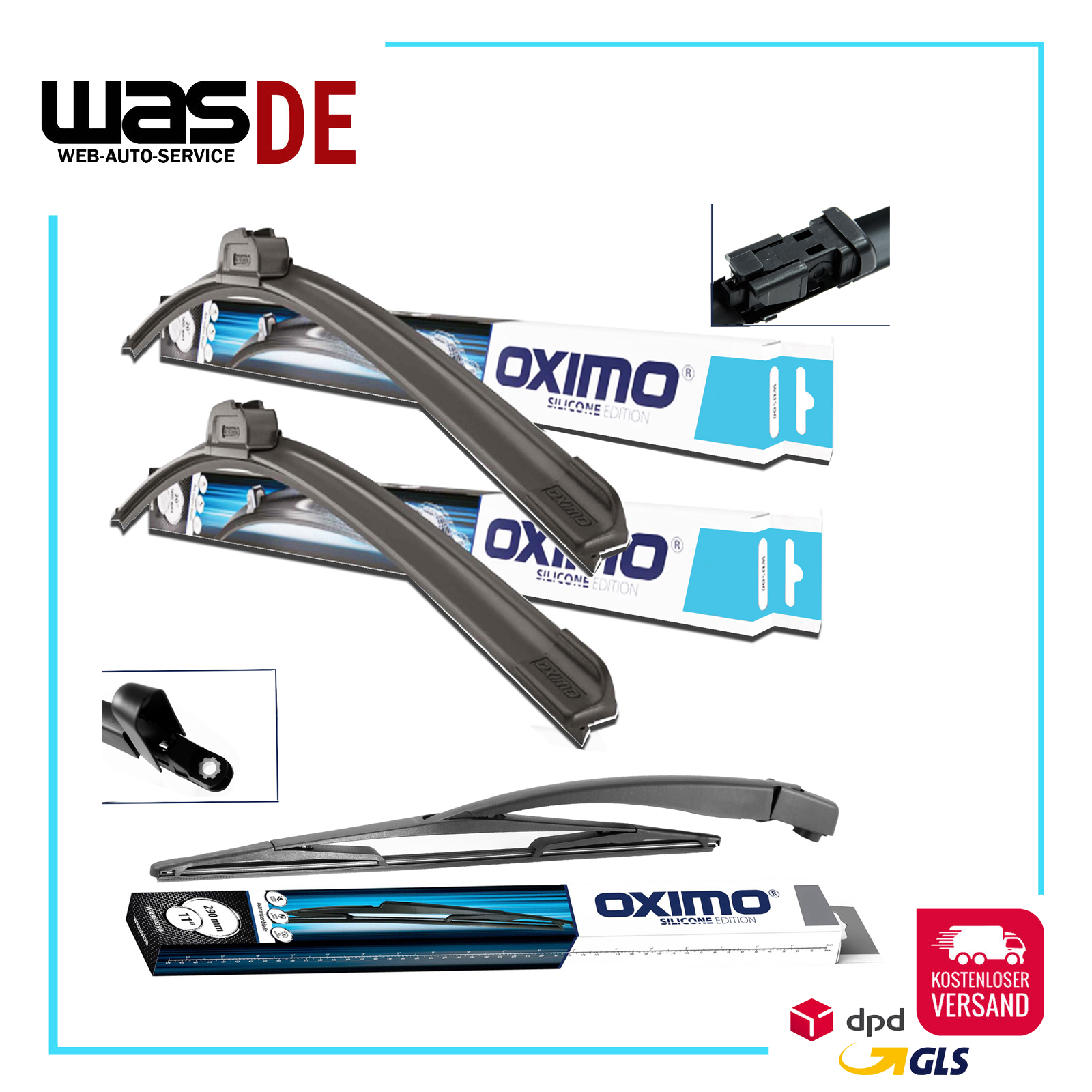 SCHEIBENWISCHER VORNE + WISCHERARM HINTEN für Opel Meriva (B) ab. Bj. 04.2010-