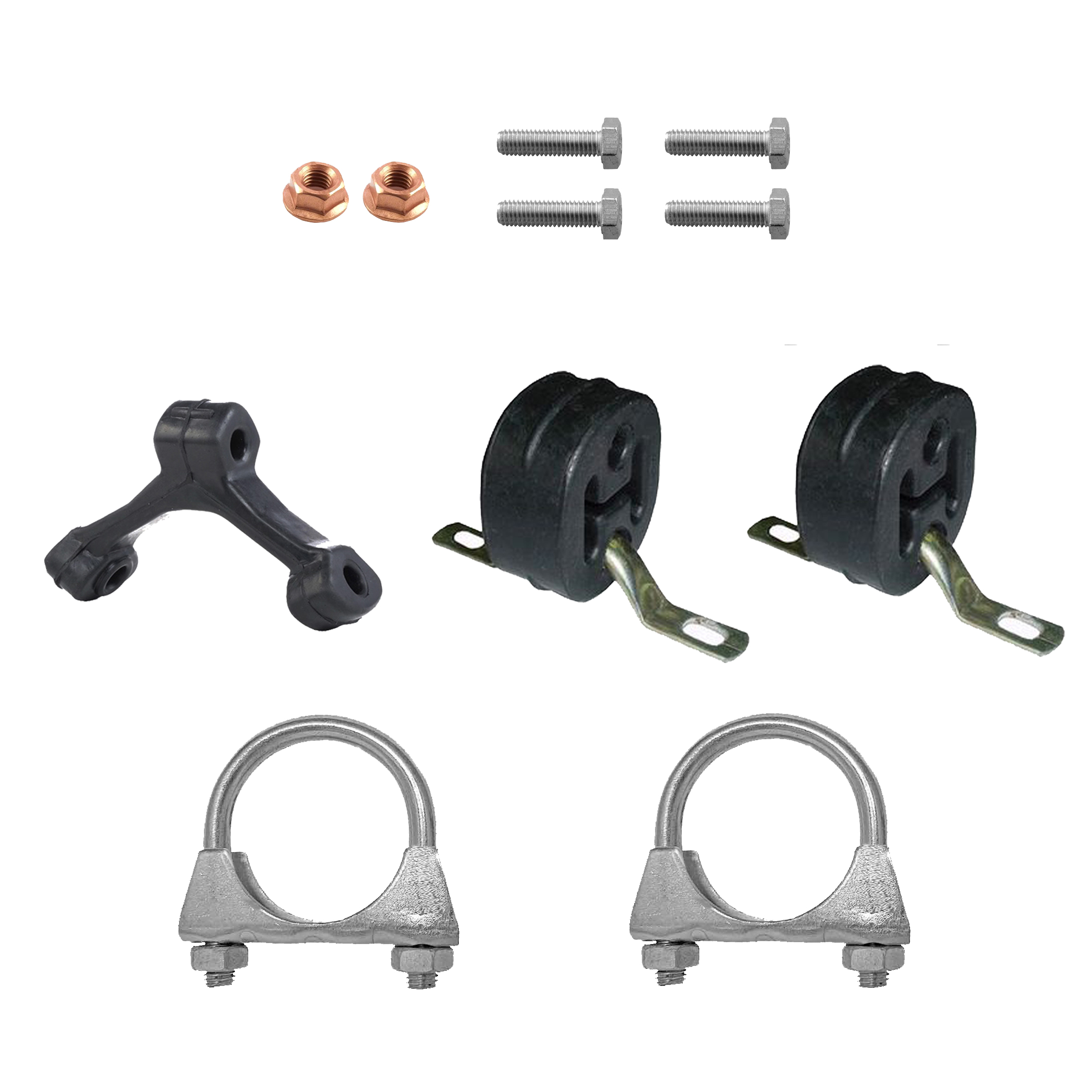 Montagesatz für Endschalldämpfer + Mittelschalldämpfer VW Passat B5 1.8, 2.0