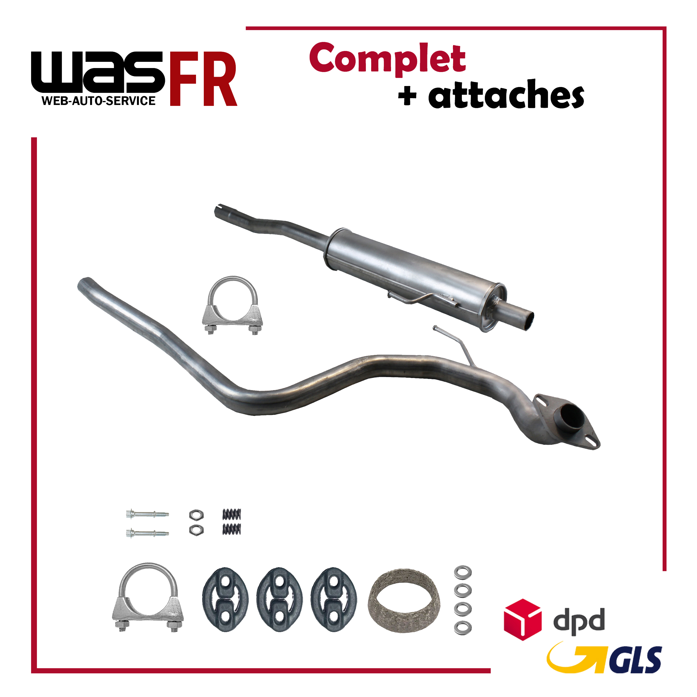 Mittelschalldämpfer für Toyota Yaris 1.3i 16V 1987-101 PS ab. Bj 2006 Auspuff