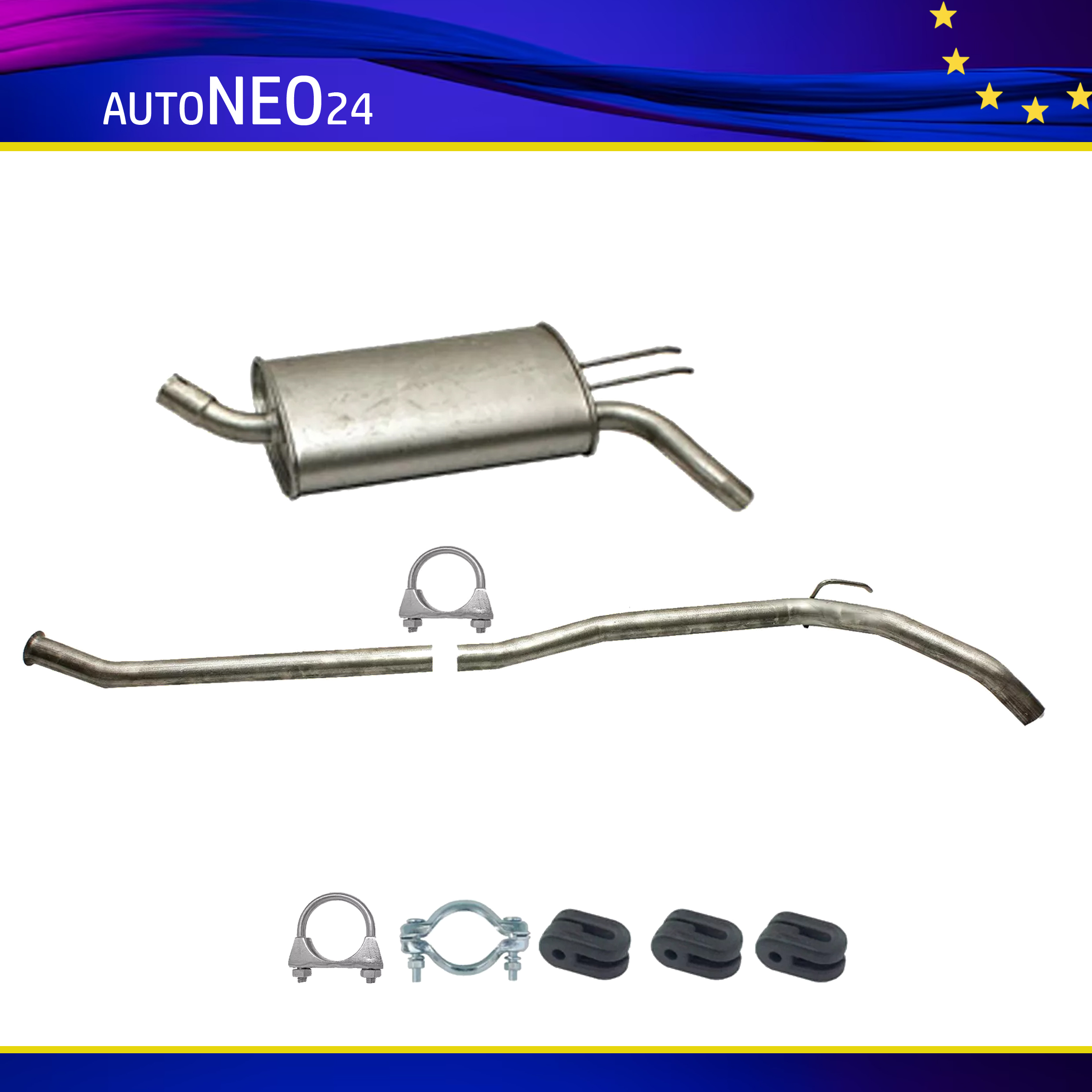 Auspuffanlage Auspuff ab Kat für Renault Twingo I (C06_) 1.2