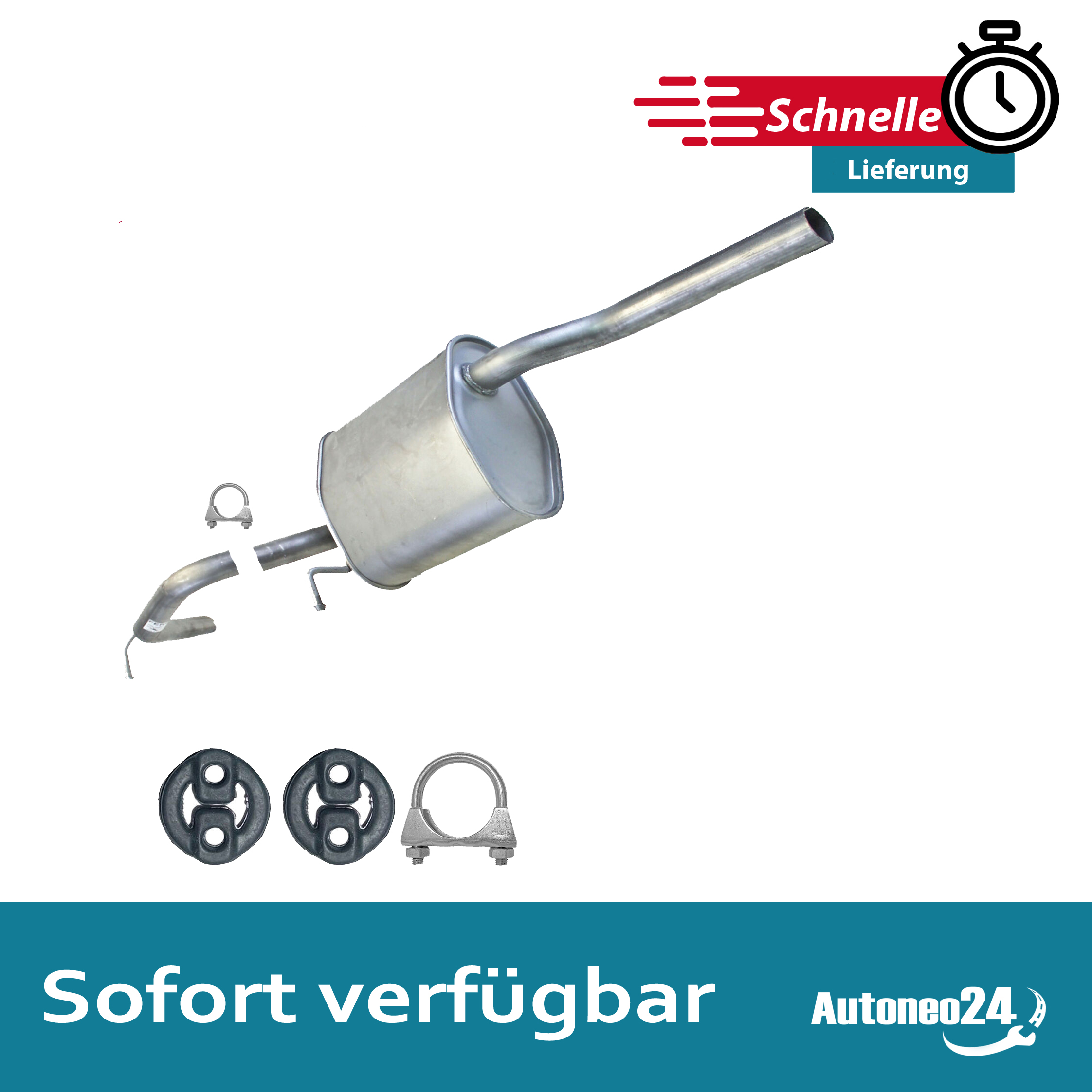 Endschalldämpfer für OPEL AGILA A 1.0 & 1.0 12V ab. Bj. 2000 (H00) Auspuff – Bild 4