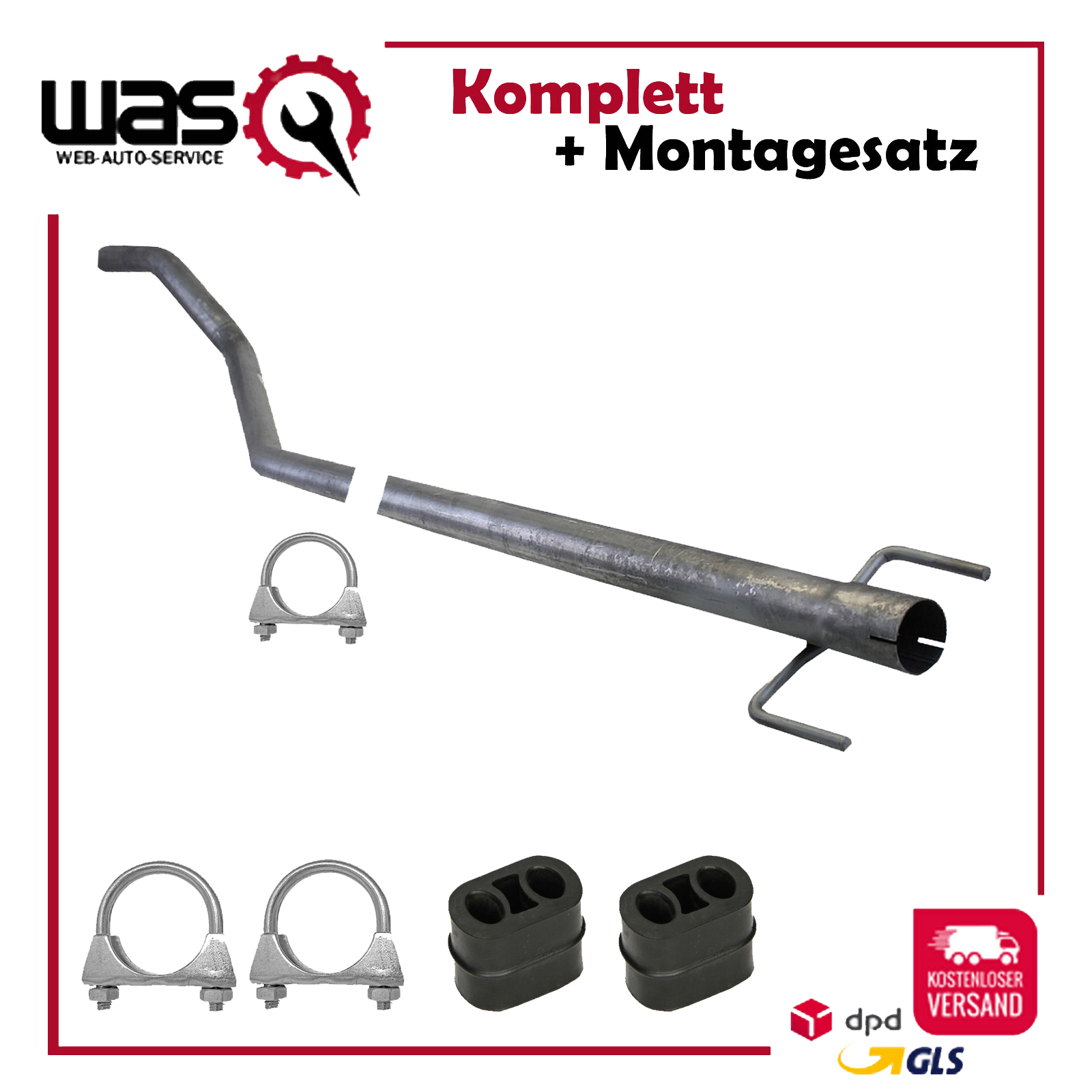Auspuffanlage Mittelrohr OPEL ASTRA H Caravan, 1.3 & 1.7 CDTi inkl. Montagesatz