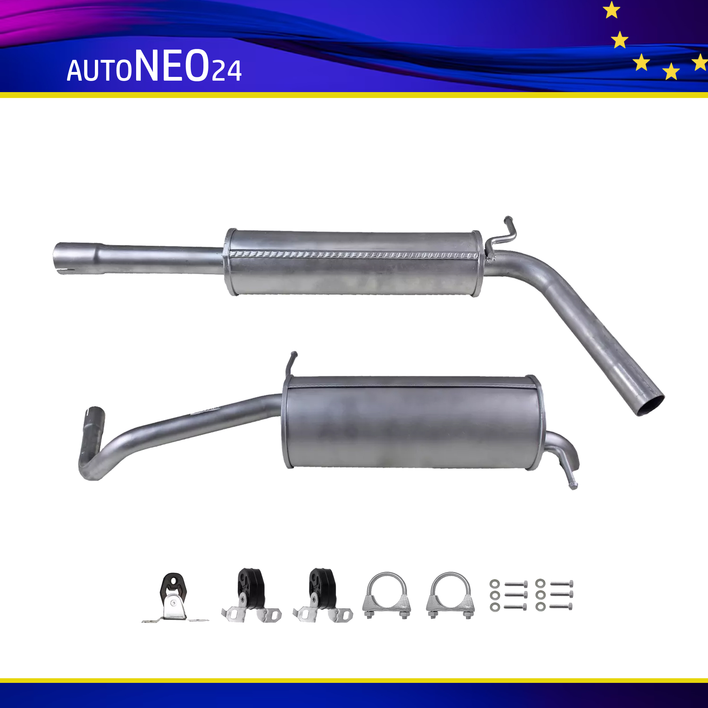 Komplette Auspuffanlage Auspuff VW Polo 1.4 16V 9N_ 1999/10-2009/11